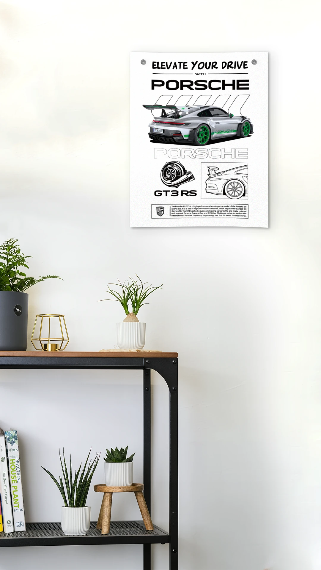 پوستر ماشین پورشه جی تی 3 GT3 RS